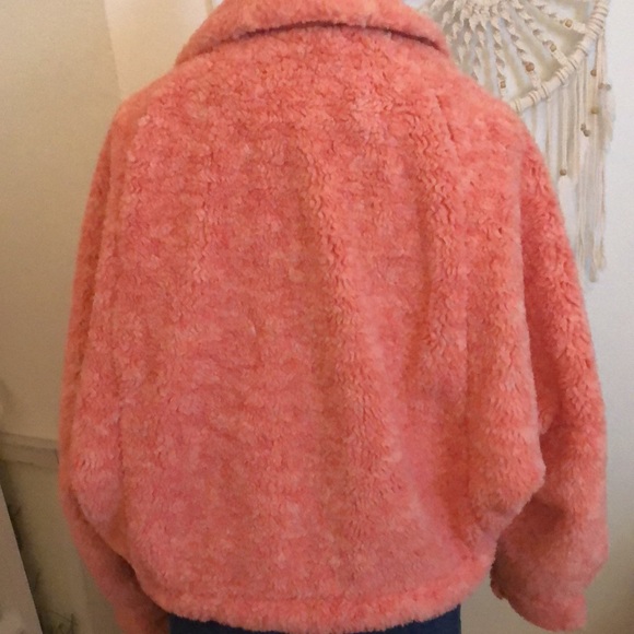 NWT Free People Teddy Swing Sherpa Jacket Melon - Picture 4 of 4